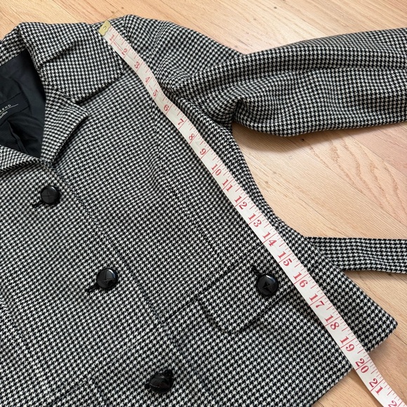 MaxMara Weekend Clueless Wool Blazer Jacket Skirt Set Size 8 Houndstooth Belted - Picture 14 of 16